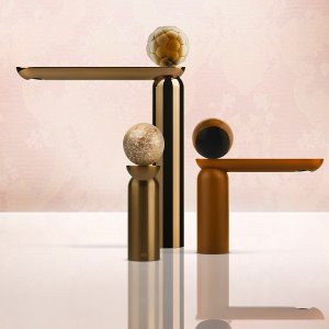 Perle wall-mounted soap dispenser and tumbler by Gessi