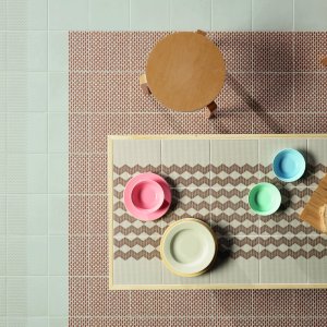 Zigzag Black pattern from Tape by Mutina on the black base