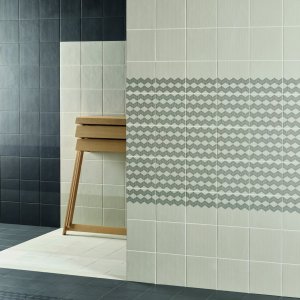 Mesh Green pattern from the Tape collection in glazed stoneware