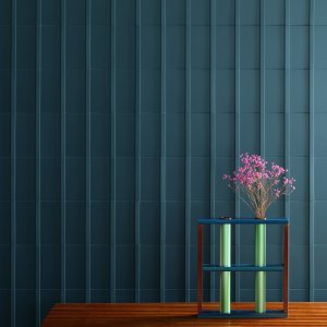 Motivo wall system by Mutina with vertical porcelain battens