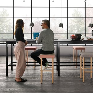 Pigreco managerial workstation with structural cabinet