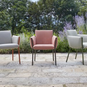 Brezza S•CAB designer chair with tubular steel frame