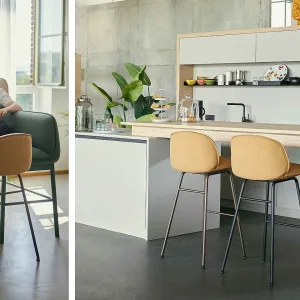 Solid beech se:café wooden chair with a Viennese cane seat