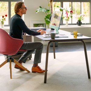 Knitted membrane back of the Sedus se:flair with the armrests inside the frame