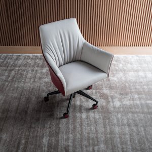 Sella tub armchair on castors with gas lift