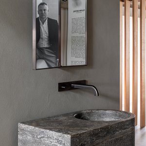 Marble-fronted mirror from the Sixty collection by CEA Design