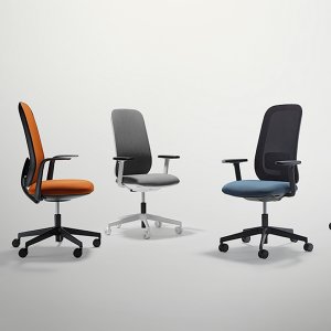 Skate by Sitland ergonomic task chair in black with a mesh back
