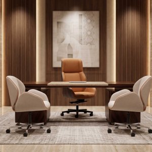 Executive armchair Suoni by Vaghi in a corner office
