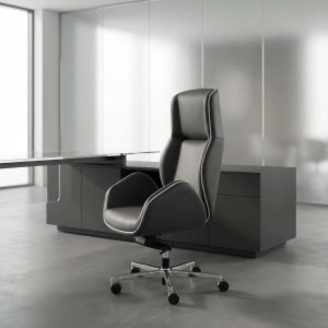 Polished aluminium base of the Vaghi Suoni armchair