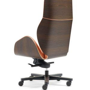 Suoni guest chair in front of an executive desk
