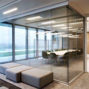 Pocket sliding door of the W80 system with soft closing