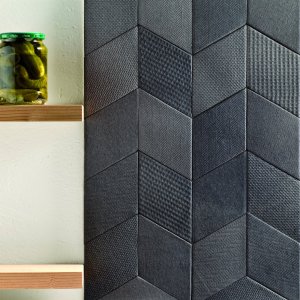 Five relief textures compared on Tex tiles in Cream