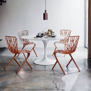 Saarinen oval conference table by Knoll with marble top in an American boardroom