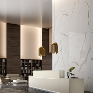 Quadrifoglio Z1 counter in melamine walnut finish