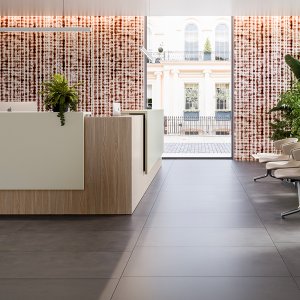 Side panel joining the accessible module to the Z2 by Quadrifoglio linear modules