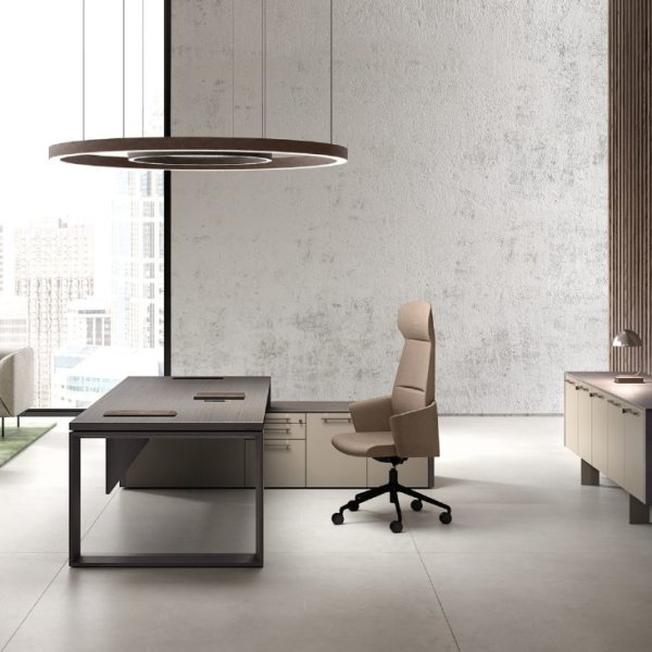 Corporate reception with Bralco reception counter and executive area