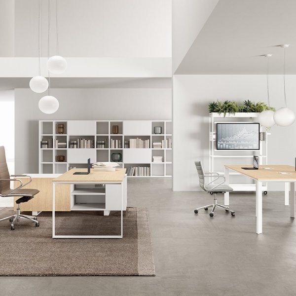 US office with DVO Office ergonomic workstations aligned with WELL and LEED