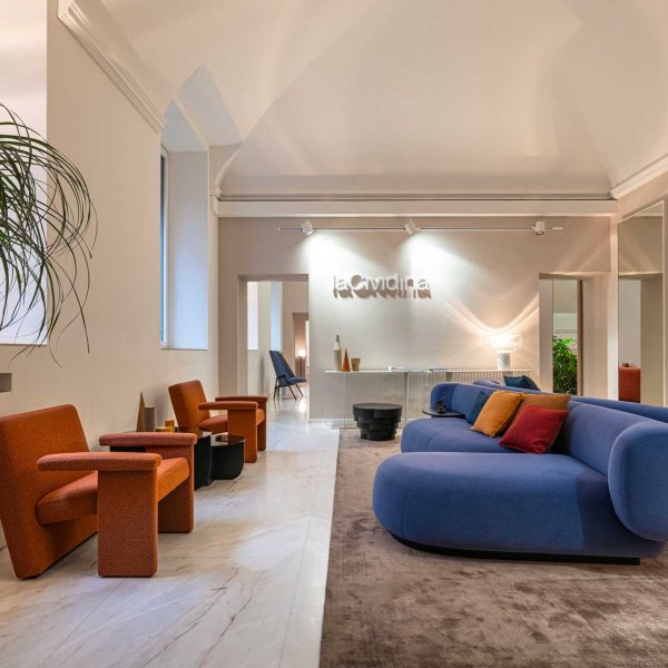 LaCividina design sofa in a U.S. corporate lounge