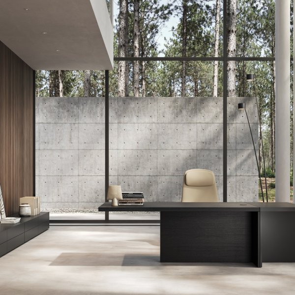 American executive office with Frezza veneered executive desk and meeting table
