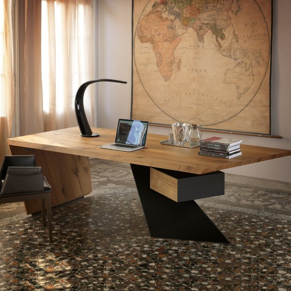 Skorpio Keramik style table styled as a boardroom centerpiece