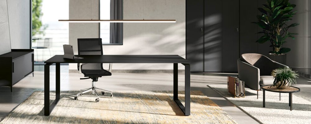 Desk with office chair